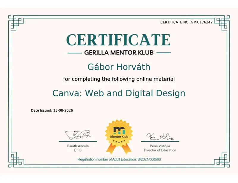 Gerilla Mentor Klub – Canva: Web and Digital Design